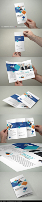 蓝色大气企业三折页设计模板_海报设计/宣传单/广告牌图片素材