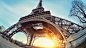 Eiffel Tower Paris Sun fisheye effect low-angle shot wallpaper (#3021814) / Wallbase.cc