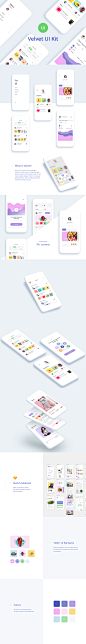 #APP模板#
干净清新手机app UI社交导航电商sketch源文件分层设计模板-1