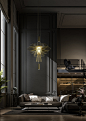 灯，吊灯，黄铜，艺术 |全球最好的设计，尽在普象网（www.puxiang.com）