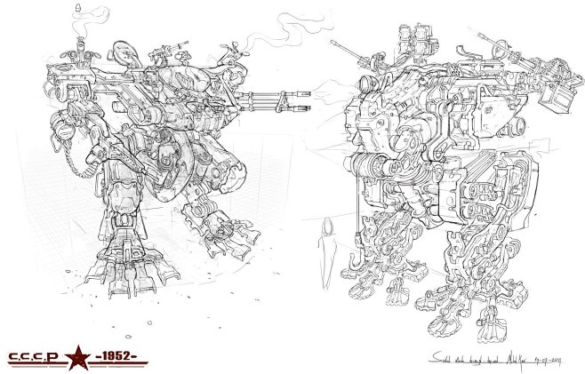 Mech Line sketches, ...