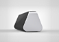 24bit Bluetooth Speaker : Triangular shape. slim and sleek design. harmony of Aluminum and Glossy ABS material.