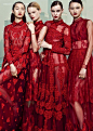 Good Fortune, joy and a little red dress. Happy Lunar New Year. Image via Vogue China.: 