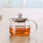 汉唐耐热玻璃茶壶不锈钢 带过滤耐高温玻璃花茶泡壶煮水茶壶可拆洗茶具 玻璃壶