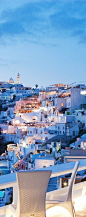 Fira by night, Santorini, Greece