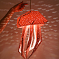 bring the deep-sea to life with the jellyfish light shade | Designboom Shop : Is it a paper sculpture or a soft glow lamp? Both, rolled into one. The light shade design is inspired by luminescent deep-sea creatures which emit or glow their own light for h