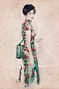 #jjseason插画# #时尚##season插画# ---最是你最爱的旗袍女神？O性感妩媚 风姿绰约 | 属于中国女人的旗袍