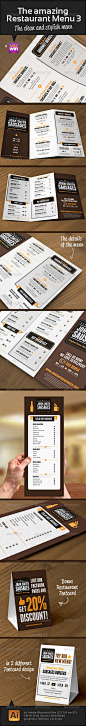 The Amazing Restaurant Menu 3 - Food Menus Print Templates