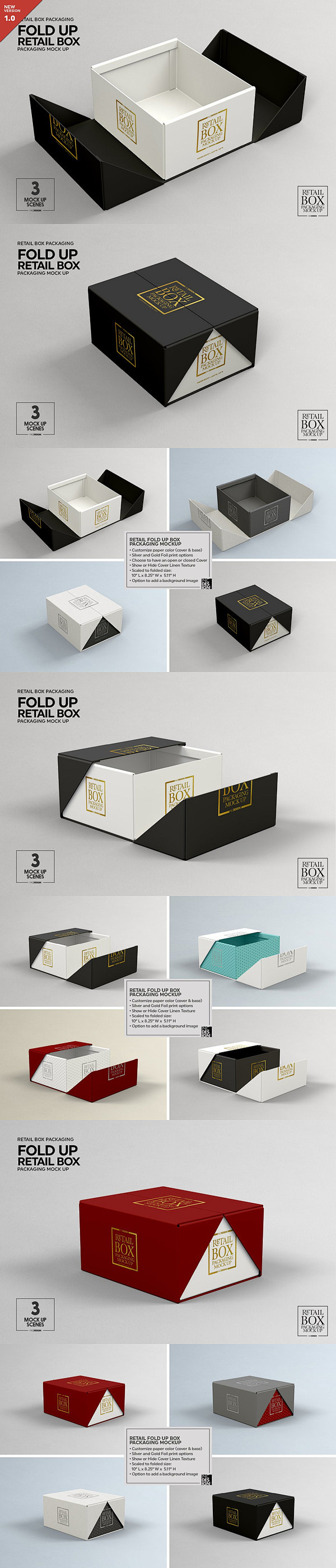 有创意的双层包装盒设计展示样机下载[PS...