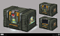 DOOM - Ammo Crate, Colin Geller : Punch = Get Ammo. Designed so there was a small panel on the front you could punch to drop a small hatch down so it could dump the equivalent of full ammo. 

Official Website: http://doom.com/ 
© id Software, LLC, A Zenim