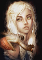 imthenic:

Mother of dragons Daenerys by lehuss
- Geek Art. Follow back if similar.-
