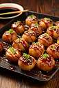日式烤章鱼小丸子食物菜品美食摄影图