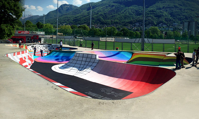 瑞士卢加诺滑板场改造