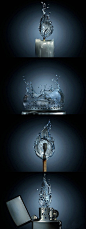 创意摄影设计：水与火