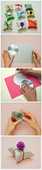 DIY: Beautiful Square Pillow Gift Box Tutorial: 