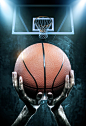 创意篮球与篮球场高清图片 - 素材中国16素材网