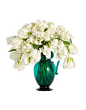 Try Parrot Tulips  Try Parrot Tulips "The stems of parrot tulips are delicate — I love the way they fall over. With the high, open neck of the pitcher, you can create an explosion of tulips," says Rufino.  TIP: "If you prefer less of a fire