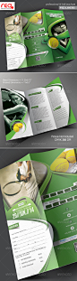 Tennis Competition Trifold Brochure Template - Catalogs Brochures