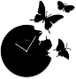 Butterfly CLOCK、蝴蝶、黑白、钟、表