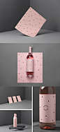 一个温和的女性颜色-匈牙利M E R L O T   R O S é玫瑰酒包装设计封面大图
