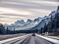 班夫,加拿大,公路,阿尔伯塔省,交通正版图片素材