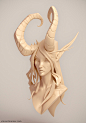 Demon Hunter (clay render), Vincent Ménier : This is a bust after a concept from Tyson Murphy. I'm looking forward to handpaint this fine lady when the time is right :)

Concept: http://tysonmurphy.tumblr.com/image/126192758469__动物  _T2020120 