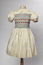 Japanese silk with hand smocking, ca. 1953 (reminds me of the dresses Mom used to make for me in the 1960s)