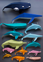 CetáCEA系列设计—用纸来制作形态各异的鲸鱼~| 全球最好的设计，尽在普象网 pushthink.com