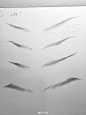 总结一些五官结构和男生女生常用眼睛和眉毛~ ​#手绘插画教程#（作者：@野篆） ​​​​