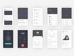 vivi简微采集到APP——整套UI kits