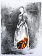 《燃烧女子的肖像》艺术画，作者：Chotin via 微博@映画森林