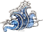 以《神奈川冲浪里》为灵感的珠宝设计

#珠宝设计素材# ​​​​