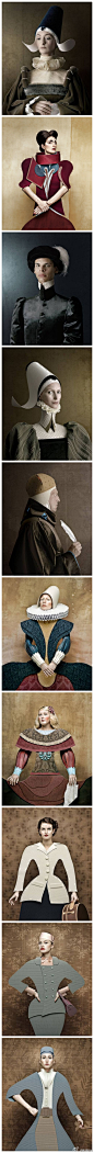 新浪时尚：#周末下午茶#【惟妙惟肖纸片人】Dame di Cartone 是意大利摄影师制作的一个项目，利用纸板模仿历史绘画中的人物肖像，栩栩如生，千姿百态。