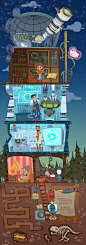 ScienceBOX Videogame : I present my second approach to the world of video games / app this is ScienceBOXThis summer I did the art for this game with the great team of FunBoxI put some mixed samples of what you can find, intro art, screenshots of the game,