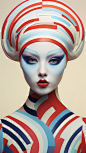 facepaint, porcelain doll - inspired, poster - like vanilla colorschemes and gradients