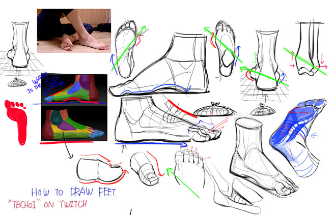 HOW to draw FEET LIV...