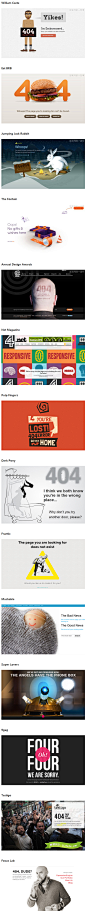 酷站欣赏：15个充满创意的404错误页面设计_互联网的一些事