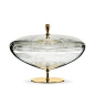 Coppa dell&#;39Etica  in crystal and gold-plated brass by Michele De Lucchi.