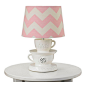 Living 63 - Teacup Lamp Base and Shade - The Tea Cup Lamp base with Shade is the ideal accent to your baby's nursery, playroom or kids' room.  It adds  charm and a warm glow to any space for you and your little one to enjoy. It provides just the right amo