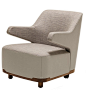 Cozy Bicolored Small Armchair Giorgetti