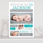 Give your new bundle of joy a proper introduction with your favorite photos.  Welcomed Wonder - Boy Photo Birth Announcements - Magnolia Press - Enchanted - Green : Front