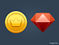 coin&ruby icons by Anna Paschenko - 图翼网(TUYIYI.COM) - 优秀APP设计师联盟