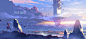 Construction of the Monolith, Anton Fadeev : www.duelyst.com
red & blue ^__^