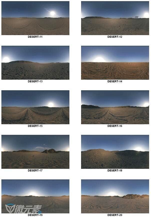 境外高清HDRI沙漠黎明系列-材质素材-...