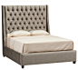 Amelia Tall Bed, Brussels Charcoal, King contemporary beds