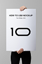 时尚手持纸张展示样机素材 Mockup 智能贴图 平面海报展示提案 Vol.10