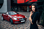 People 2560x1709 women portrait car black dress women outdoors Mercedes-Benz depth of field