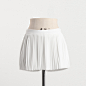 MIZZO白色百褶优雅高腰裙装短裤X3DK006
