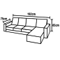 L型沙发的设计尺寸参考图。