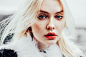Blonde, Blue Eyes, Face, Looking At Viewer, People, Red Lipstick, Women wallpaper preview